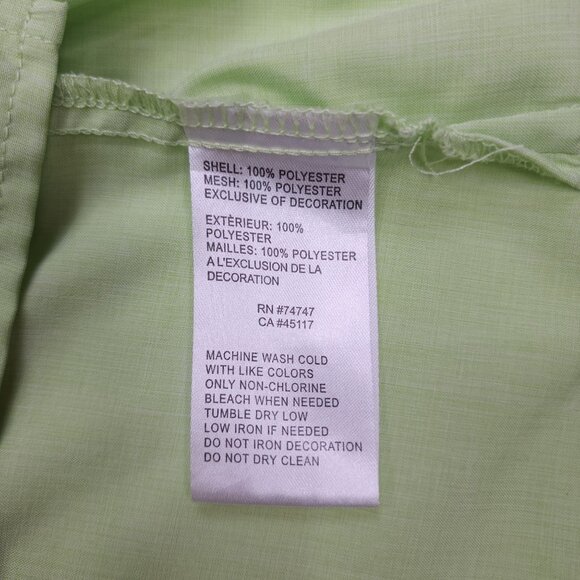 World Wide Sportsman Short Sleeve Fishing Shirt Mens L Bright Green Mesh Lined - Picture 6 of 9